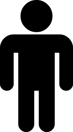 Man Standing Black Silhouette Outline Svg Vector, Free Vectors File